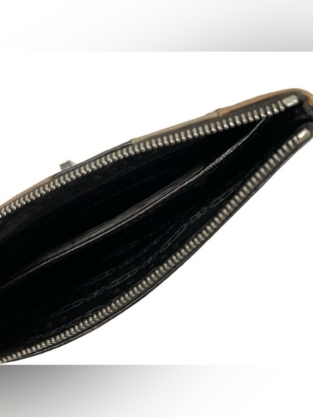 Vintage Céline Patchwork Leather Zip Pouch - Tricolor with Padlock - Picture 3 of 5